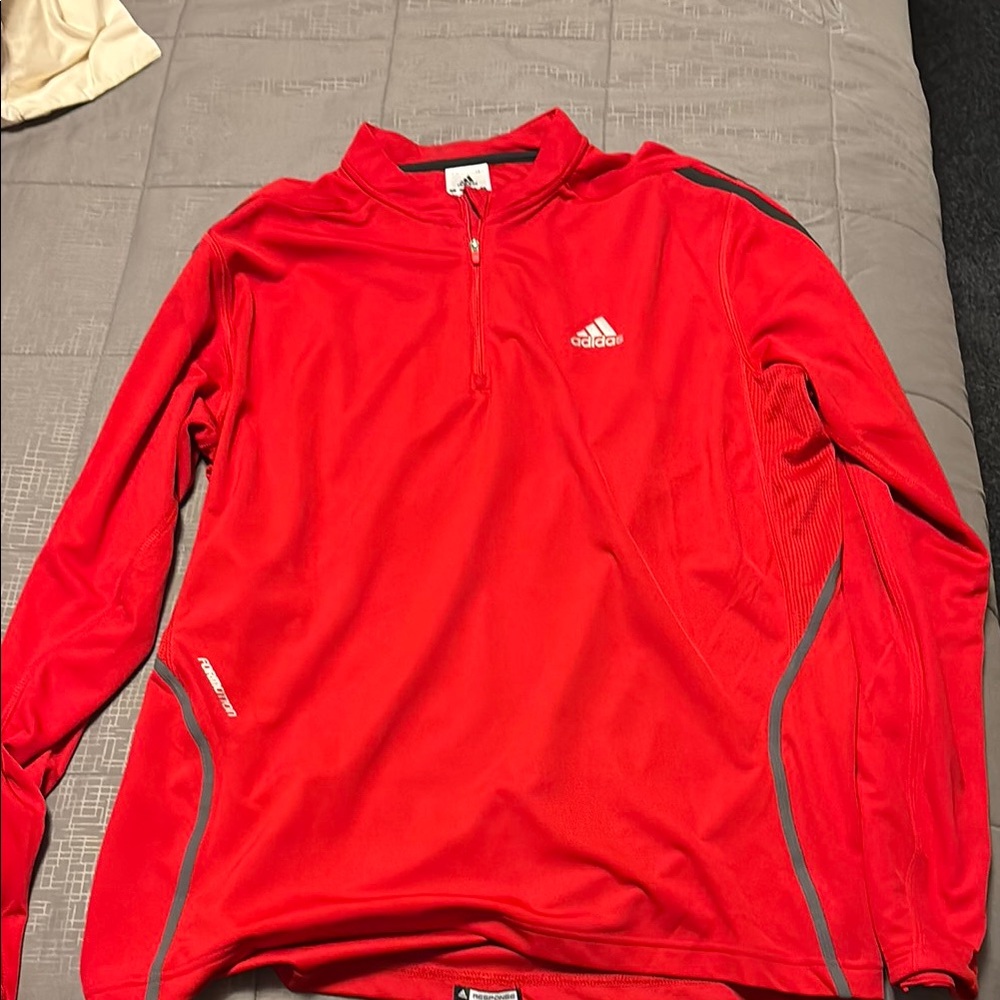 Adidas Red Quarter Zip